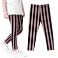 thumbnail image 2 of Guluxicc Girls Leggings Toddler Girl Striped Halloween Leggings Elastic Waist Tights Pants Sizes 3T, Size 8, 2 of 5