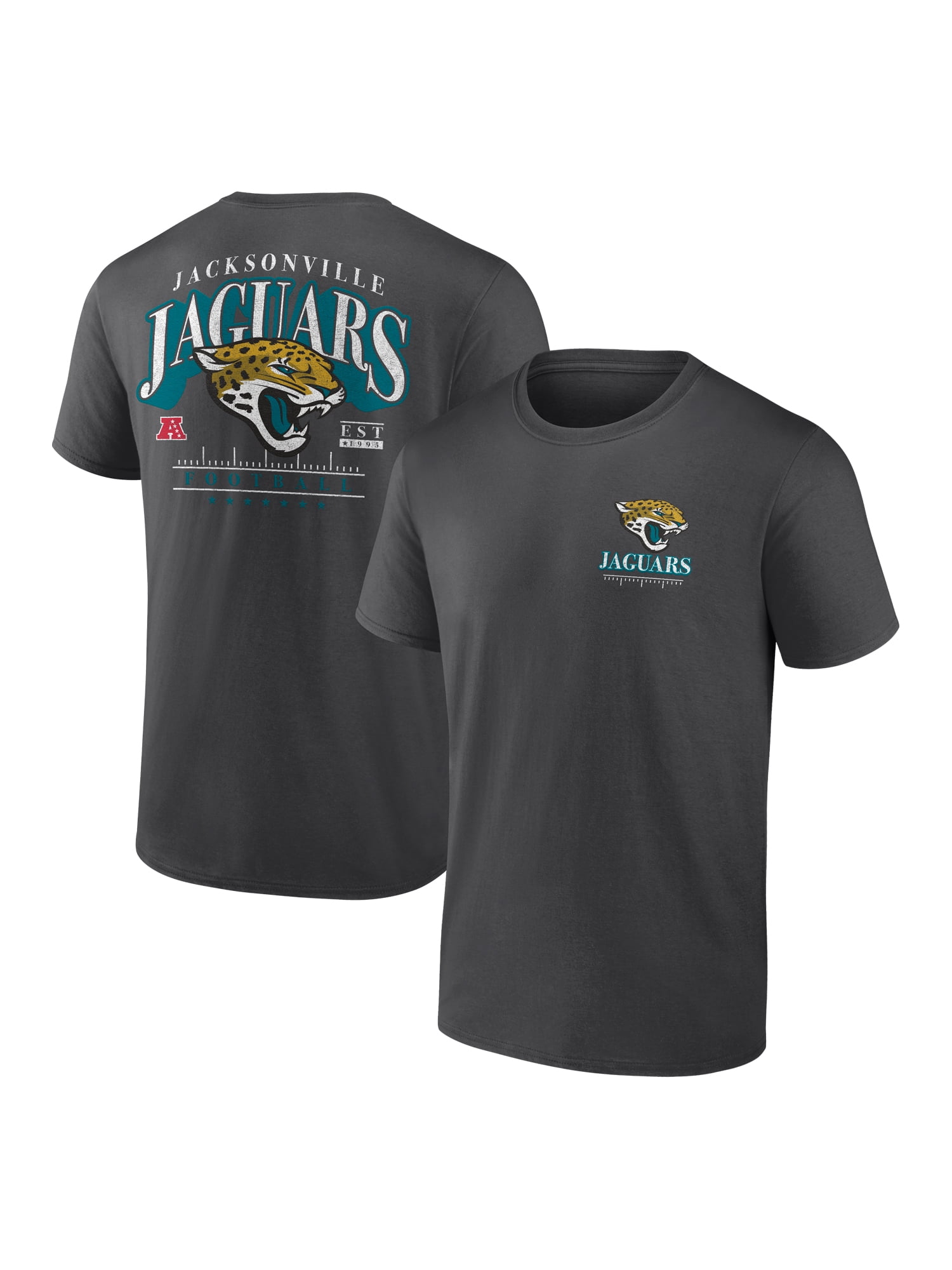 NFL Jacksonville Jaguars Men's Cotton Faded Black Short Sleeve T-Shirt