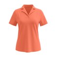 thumbnail image 7 of vigerkar Women's Polo Shirts Lapel Collar V Neck Short Sleeve Blouse Dressy Casual Tunic Tops (Red, M), 7 of 7