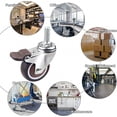 thumbnail image 1 of 4 ruedas giratorias con freno de 32 mm, ruedas roscadas M6x15 mm, ruedas para muebles, capacidad de carga de 64 kg, ruedas de goma Tpe para equipos pequeños Banban, 1 of 2