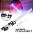 thumbnail image 2 of POINTERTECK 2pcs 19.6” LED Lightsaber with Connector 2-In-1 Retractable Glow Sword Light with 7 Color Changing Battery Operated Light Swords Luminous Saber Toy for Kids Gift (with Light w, 2 of 11