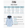 thumbnail image 4 of ZSHOW Girl's Winter Coat Water Resistant Puffer Jacket with Hood Outerwear Coat Light Blue 10/12, 4 of 8