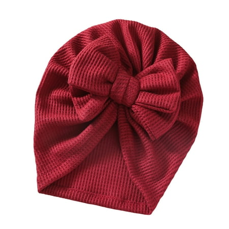 

Binpure Newborn Baby Turban Hat Classic Bow Knot Beanie Cap Stretchy Head Wrap for Infants