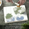 thumbnail image 4 of CounterArt "Flowers In Blue & White Pottery" 3mm Heat Tolerant Tempered Glass Cutting Board 10" by 8", 4 of 8