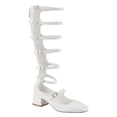 thumbnail image 3 of BELOVELY 【ROME-1】 Unilady Women Fringe & Hollow Out Design Fashion Boots, Vacation Square Open Toe Gladiator Sandal Boots For Summer Girl Shoe, 3 of 8