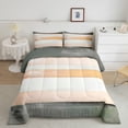 thumbnail image 2 of Castle Fairy Minimalist Vintage Stripes Queen Comforter Set,Lines Bedding Comforter Set, 2 of 8