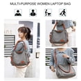 thumbnail image 5 of Canvas Tote Bag for Women，Overnight Carry-on Duffel Shoulder Bag, Big Opening Teacher Bag Gray, 5 of 5
