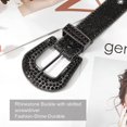 thumbnail image 5 of Rhinestone Belt for Men Women, Vintage Cowgirl Sequin Diamond Bling Belts Y2k Bling Rivet Leather Belt for Jeans, 5 of 10