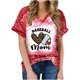 thumbnail image 2 of Fiudx Tops para Mujer Camiseta Holgada Estampada con Cuello En V y Manga Corta para Mujer, 2 of 5