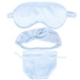 thumbnail image 1 of MasteelfCA 1 Ensemble/3 Pcs Masque pour les Yeux en Soie Artificielle Ensemble Cadeau avec Bandeau et Sac, 1 of 8