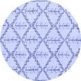 thumbnail image 1 of Ahgly Company Indoor Round Solid Blue Modern Area Rugs, 6' Round, 1 of 4
