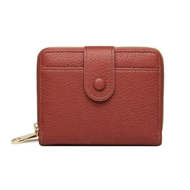 Multi-slots Pu Wallet Fashion Vintage Card Holder Simple Large Capacity Trendy Short Purse For Women
