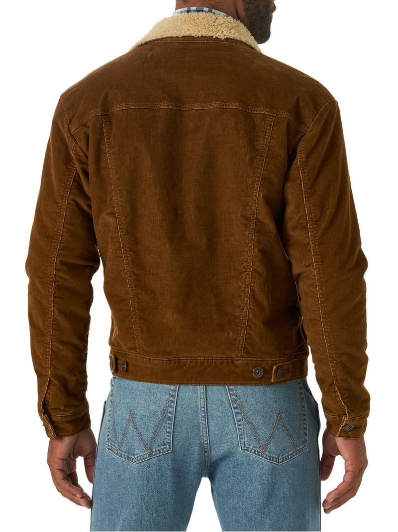 Wrangler Men's Heavy Sherpa Lined Corduroy Trucker Jacket