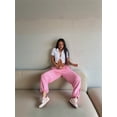 thumbnail image 5 of Women'S Wide Leg Sweatpants Baggy Straight Leg Sweat Pants with Pockets Pink M, 5 of 9
