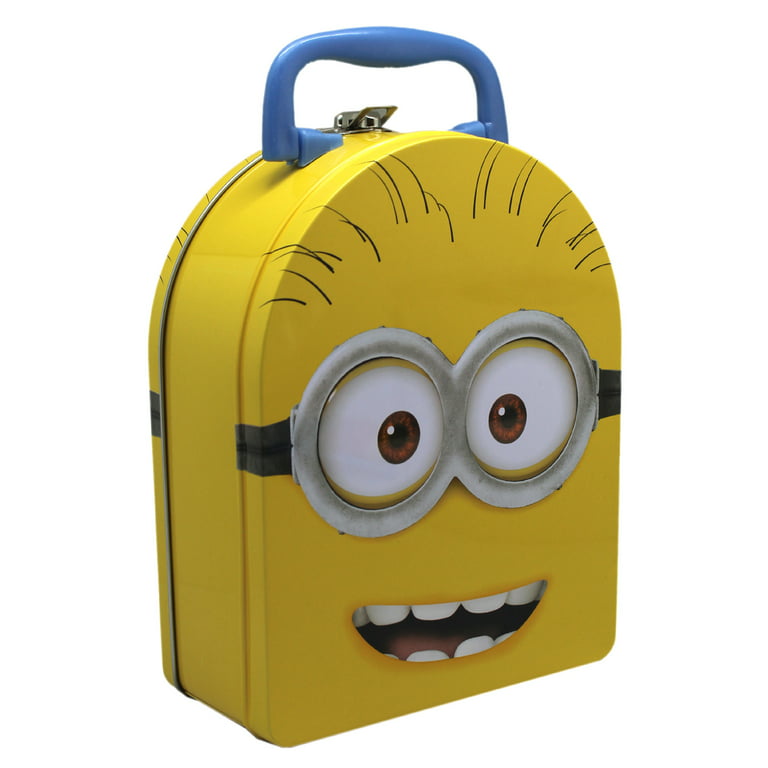Smiling Minion Yellow Colored Tin Small Kids Lunch Box