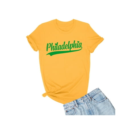 Go All Out City Of Philadelphia Pennsylvania Fashion Script T-Shirt Mens/Women/Youth