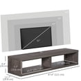 thumbnail image 3 of HOMCOM Console Multimédia Mural, Tablette de Support TV Flottante, Gris Foncé, 3 of 10