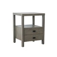 thumbnail image 2 of Hooper Two Drawer Wooden Accent Side Table, Gray Wash, 2 of 6