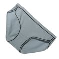 thumbnail image 4 of Bragas de mujer Calzoncillos de algodón sin costuras de cintura media Ropa interior suave, Azul grisáceo, 4XL seitruly  AP001351-12, 4 of 7