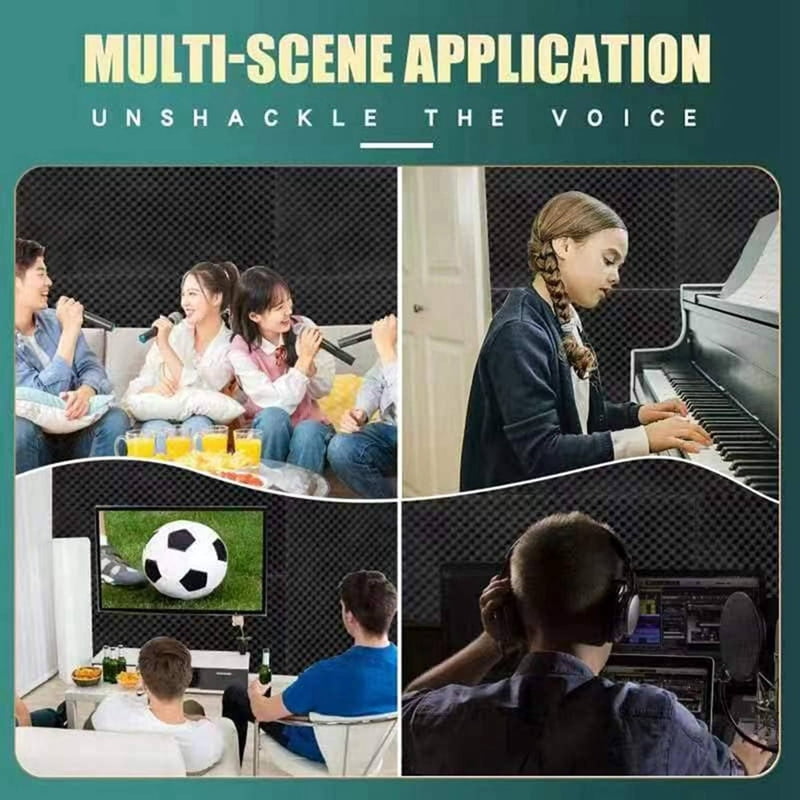 2 Pack Acoustic Foam Panels, 48 X 24 X 2Inch High Density Sound Absorbing Panels for Home,Office, Recording Room, Studio