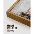 thumbnail image 3 of Vintage Rustic Windmill Barn Cornfield Farmhouse Wall Art Pictures Framed Painting Landscape Countryside Rural 24x36in Natural Framed, 3 of 7