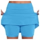thumbnail image 1 of Falda de tenis para mujer con pantalón corto interior - Falda pantalón deportiva de cintura alta para yoga/correr - Tejido de secado rápido, cintura elástica, tallas S-XXXXXL, 1 of 6
