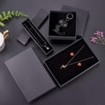 thumbnail image 6 of 12 Pack Black Necklace Cardboard Jewellery Box 7x1.7x1.3" Kraft Paper Box Long Jewellery Gift Box with Sponge for Necklace Jewelry Valentine's Gift Packaging, 6 of 9