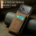 thumbnail image 2 of Allytechgroup Retro Wallet Case for Apple iPhone 17 Pro Max, RFID Blocking Cards Holder Kickstand Bumper Shockproof Anti-Scratch Premium PU Leather TPU Back Cover for Women Men, Brown, 2 of 8