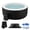Round 6 Person, variant on 240 Gallon Inflatable Hot Tub 6 Person Square with Control Panel, Portable Outdoor AirJet Hot Tub Spa with 130 Bubble Jets, Filter, Insulated Tub Cover and Floor Protector, Temperature up to 104°F