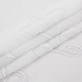 thumbnail image 4 of Dainty Home Rita 3D Floral Chenille Embroidered Solid Sheer Linen Look 76" x 84" Window Curtain Panel Pair in White With Shimmer, 4 of 5