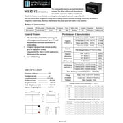 ML12-12 - 12 Volt 12 AH SLA Battery Brand Product, Black