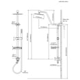 thumbnail image 4 of Wowow Single Handle 1 Spray Patterns Wall Mounted Shower Faucet with Hand Shower 1.8 GPM in Black, 4 of 7