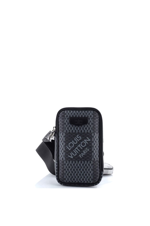 Pre-Owned Modular Pouch Limited Edition Damier Graphite 3D By Rebag