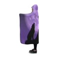 thumbnail image 2 of ASHLEIGH wolf moon Fashion Hooded Blanket 50x60 inch Kids Girls Boys Toddler Blankets with Hood, 2 of 3