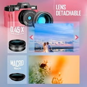 NBD 4K Digital Camera for Photography and Vlogging, 48MP Video Camera with Microphone, Tripod Grip, Wide-Angle and Macro Lens