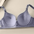 thumbnail image 4 of Fatuov Push Up Bras for Women Full Coverage Supportive Underwire, Adjustable Strap Comfort Bra for Travel, Lightly Lined Bra 44B, Gray, 4 of 5