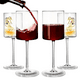 thumbnail image 1 of Set de 4 Copas Bluelander, Copas de Cristal, 450 ml, Diseño Cuadrado, 1 of 5