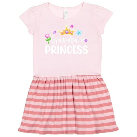 

Inktastic Grandpa s Princess Crown and Flowers Gift Toddler Girl Dress