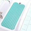 Bath Tub Shower Mat 40 x 16 Inch Non-Slip and Extra Large, Bathtub Mat with Suction Cups, Machine Washable Bathroom Mats with Drain Holes, Clear