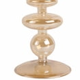 thumbnail image 4 of Glass Taper Candle Holder - Boho Glam Decorative Candlestick Stand for Home, Office, Bedroom, Living Room - Elegant Table Centerpiece - 7" Gold, 4 of 10