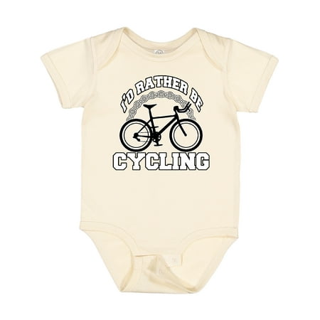

Inktastic I d Rather Be Cycling Gift Baby Boy or Baby Girl Bodysuit