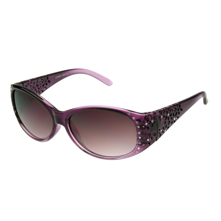 Foster Grant Women's Oval Black Sunglasses 