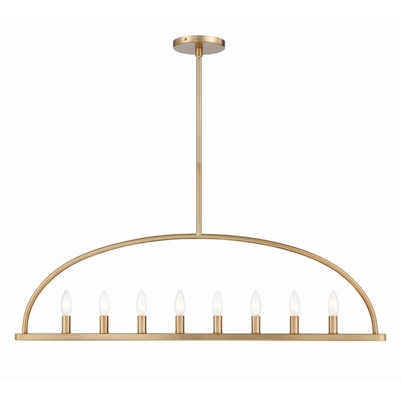 ABB-3007-VG Crystorama Lighting Abbott - 8 Light Chandelier-Vibrant Gold Finish