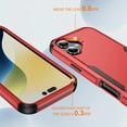 thumbnail image 2 of Compatible with Apple iPhone 16 Plus Case for Women Men, Military Grade Shockproof Drop Protection Anti-Scratch Bumper Rugged Matte Phone Case Cover for iPhone 16 Plus, Red, 2 of 7