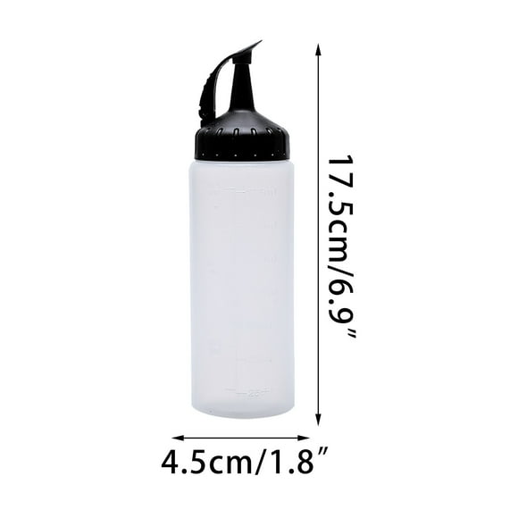 Condiment Squeeze Bottles Kitchen Squeeze Type Leak Proof Oil Pot, Transparent Sauce Bottle wtih Scale Oil Bottles for Kitchen