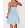 thumbnail image 5 of Wrongduck Sleeveless Halter Mini Dress 2026 Upgrade Women Ruched Waist Flowy A Line Dress Summer Party Cocktail Short Dress Casual Outfit with Pockets, 5 of 19