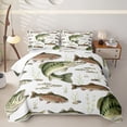 thumbnail image 2 of Feelyou Largemouth Bass Fishing Quilt Full for Men, Natural Stream Marine Full Bedspread Sets, Green, 3-Piece, 2 of 7