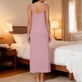 thumbnail image 5 of Cxenplz Women's Nightgown Long Sleeve Sleepwear Comfy Knee Length Sleepshirts Lightweight Soft Lounge Nightshirt, 5 of 6