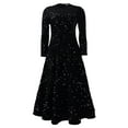 thumbnail image 5 of Wdgfv Women's Sparkling Sequin Dress Elegant Round Neck Long Sleeve Sequin High Waist Formal Evening Gown for Women, 5 of 5