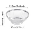 Jrocdr Stainless Steel Rice Sieve Bowl Fine Mesh Strainer Large Metal